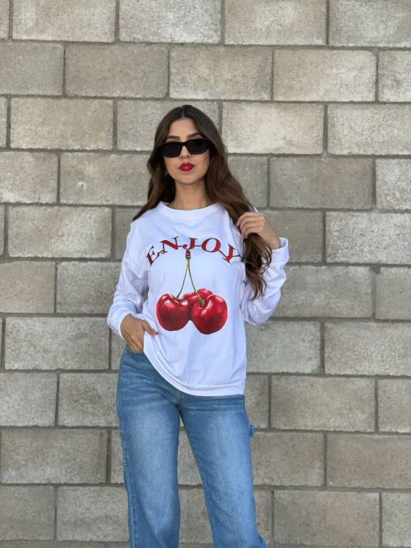 SUDADERA CHERRY ENJOY