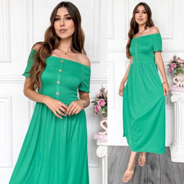 VESTIDO FRESCO CON BOTONES