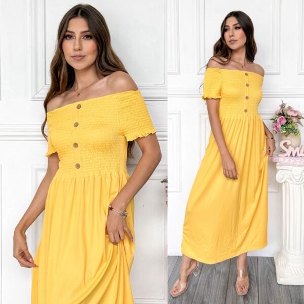 VESTIDO FRESCO CON BOTONES - Image 2
