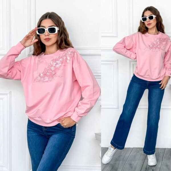 SUDADERA CON APLICACIÓN FLORAL - Image 6