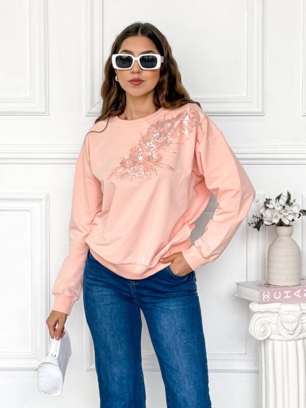 SUDADERA CON APLICACIÓN FLORAL - Image 2
