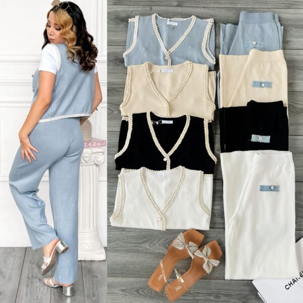 CONJUNTO TEJIDO CON CHALEQUITO
