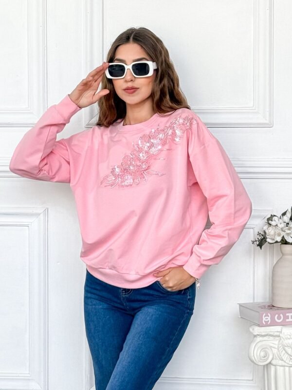 SUDADERA CON APLICACIÓN FLORAL - Image 3