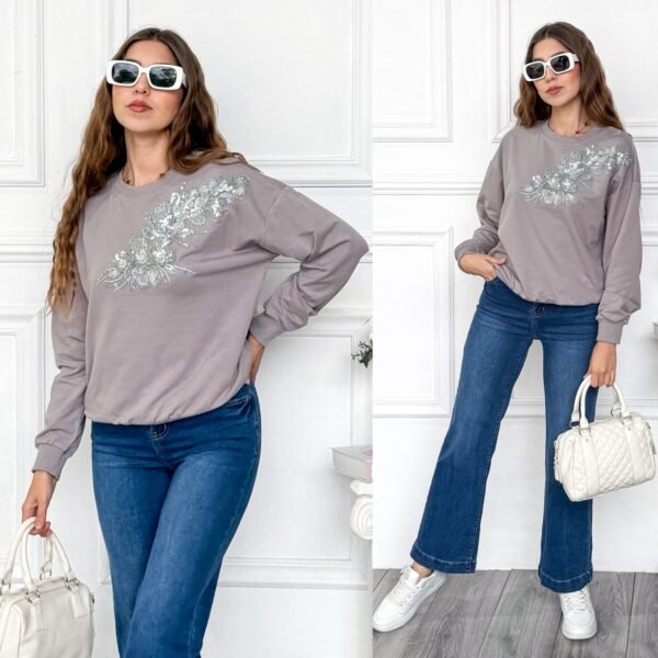 SUDADERA CON APLICACIÓN FLORAL - Image 9