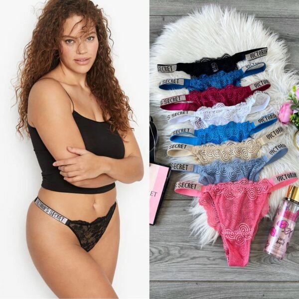 PANTIE DE ENCAJE CON TIRANTES DE PIEDRITAS