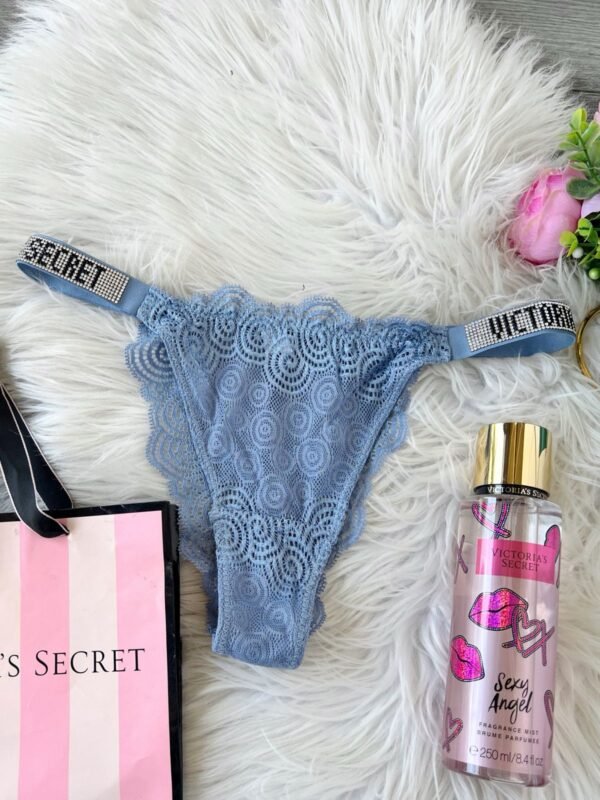 PANTIE DE ENCAJE CON TIRANTES DE PIEDRITAS - Image 6