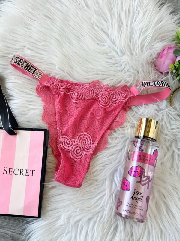 PANTIE DE ENCAJE CON TIRANTES DE PIEDRITAS - Image 7