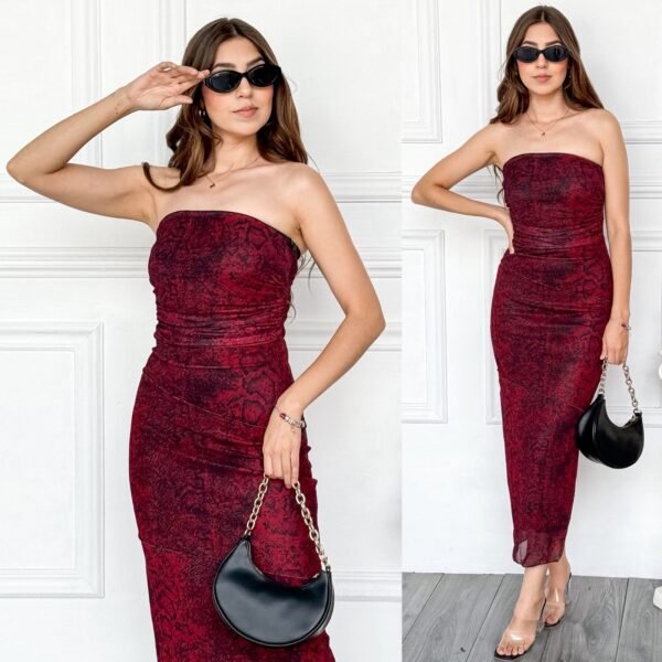 VESTIDO STRAPLESS ANIMAL - Image 4
