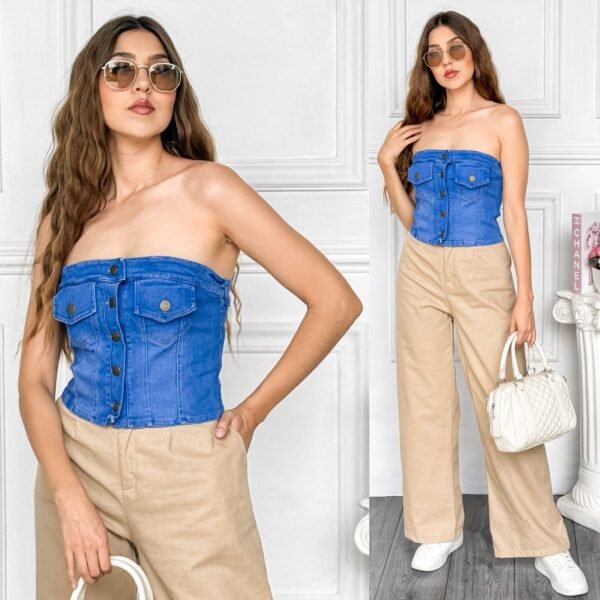 TOP DENIM CORSET - Image 2