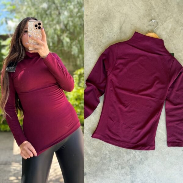 BLUSA TÉRMICA MANGA LARGA CUELLO ALTO - Image 6