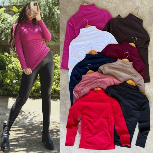 BLUSA TÉRMICA MANGA LARGA CUELLO ALTO - Image 12