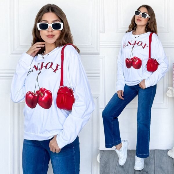 SUDADERA CHERRY ENJOY BRILLOS - Image 2