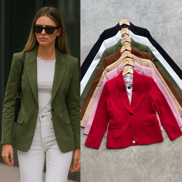 BLAZER CON BOTON NEGRO