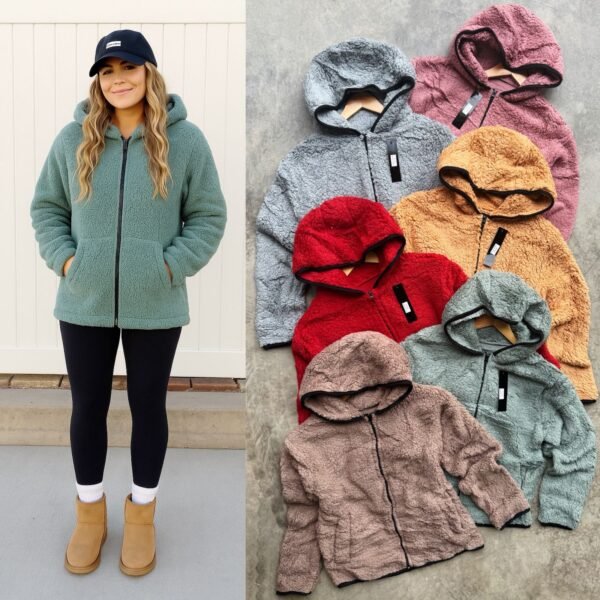 CHAMARRA TEDDY CON GORRO