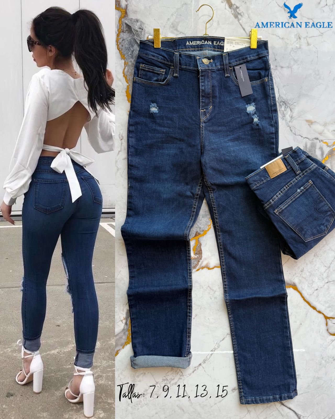 PANTALON MEZCLILLA MARCAS AM