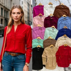 CAMISA DAMA BOLSITAS