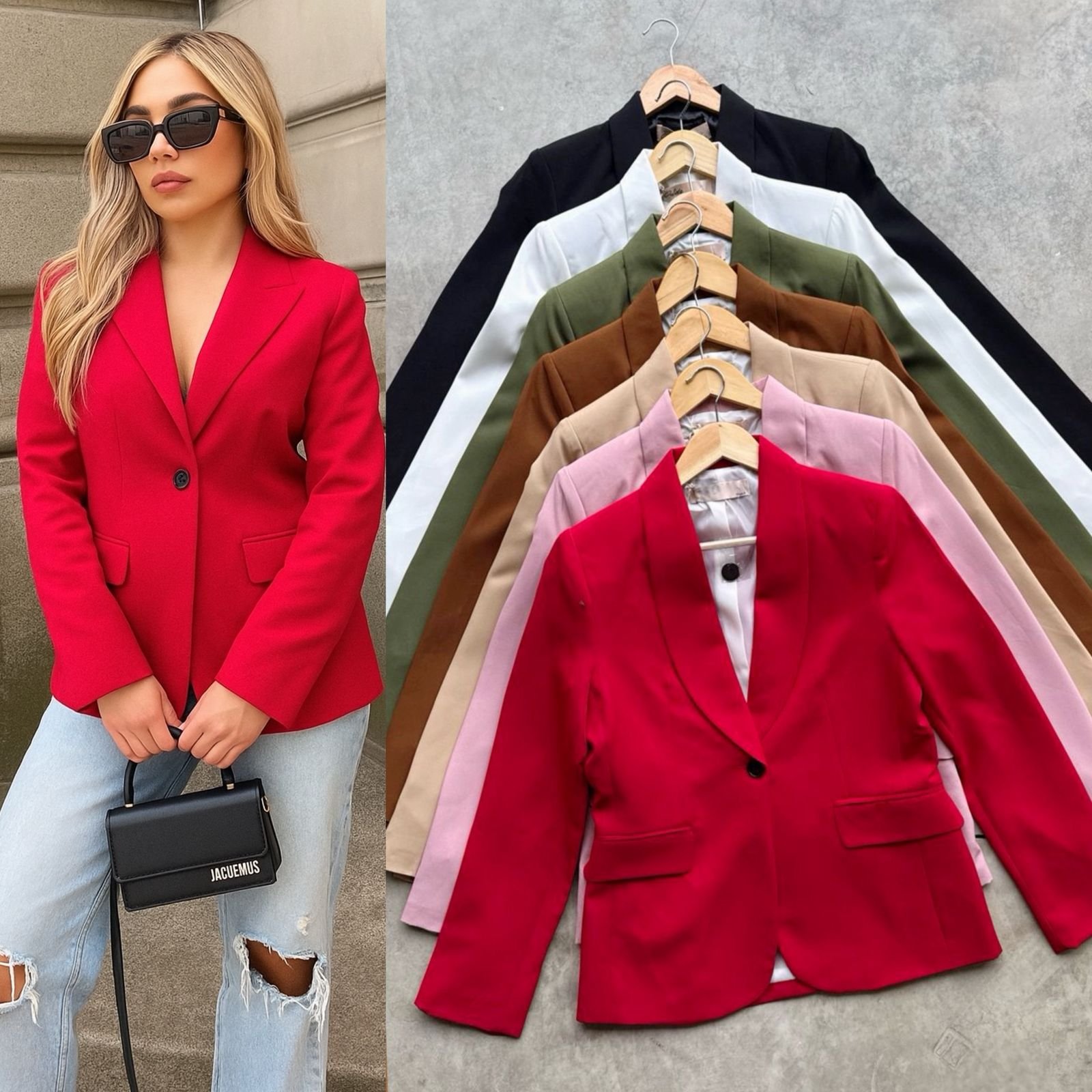 SACO BLAZERS PLISADO/BOLSA