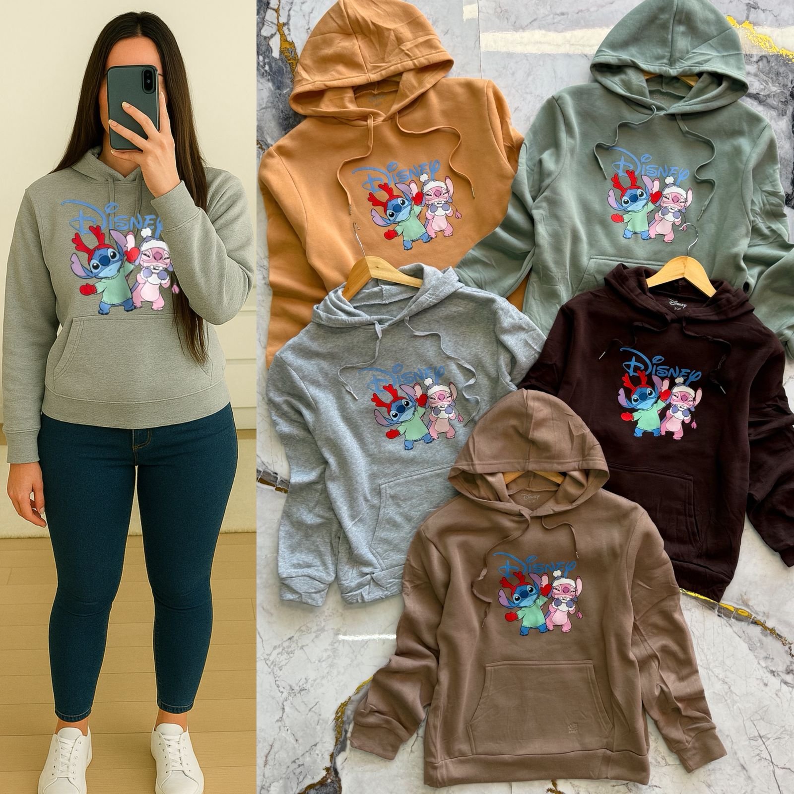 SUDADERA STICH PAREJA DIADEMA DTF