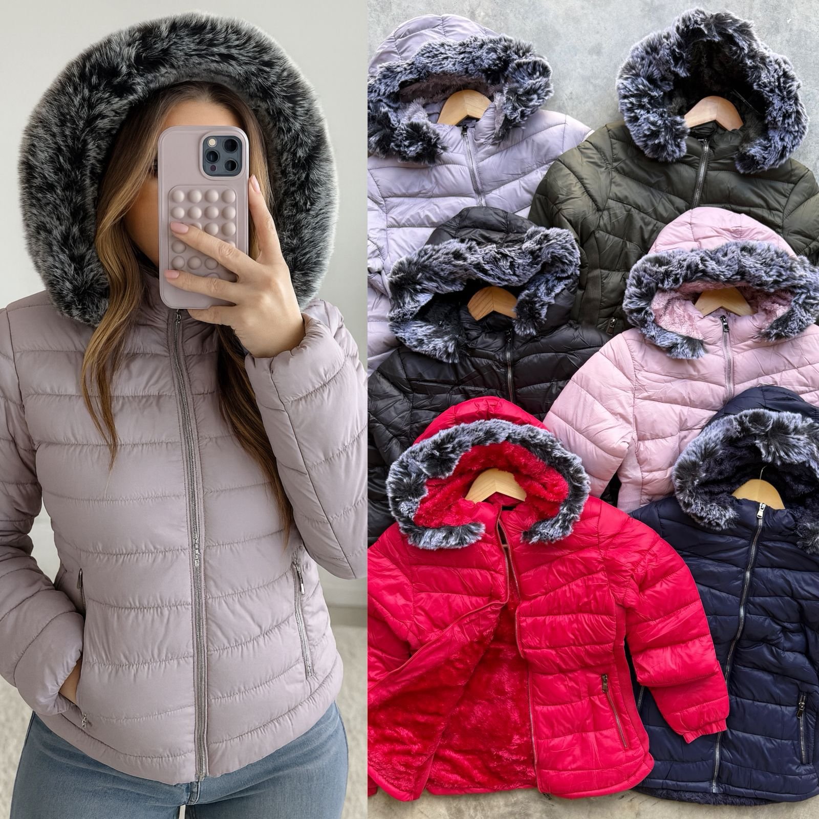 CHAMARRA AFELPADA/GORRO PELUCHE