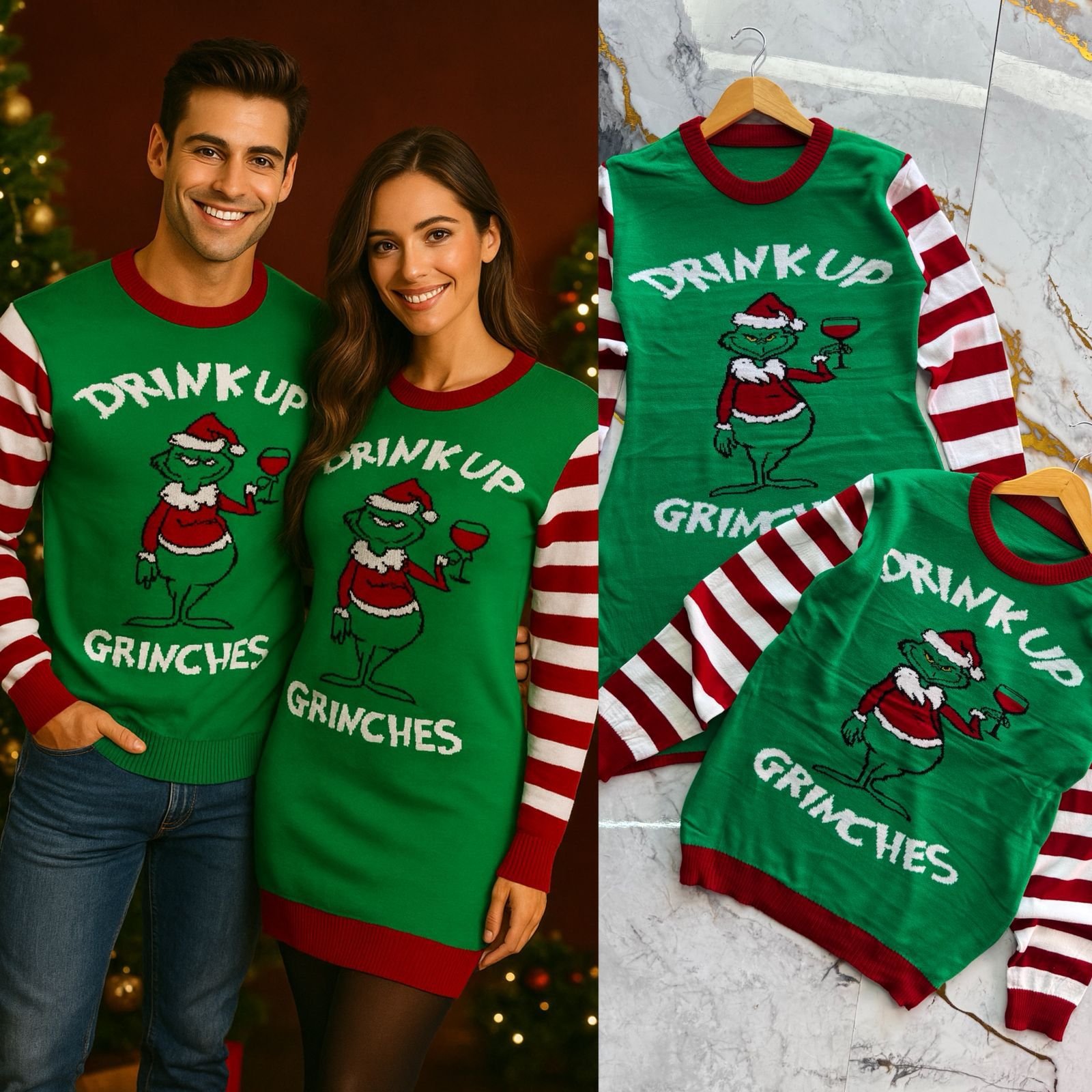 DUO NAVIDEÑO TEJIDO SUETER/VESTIDO