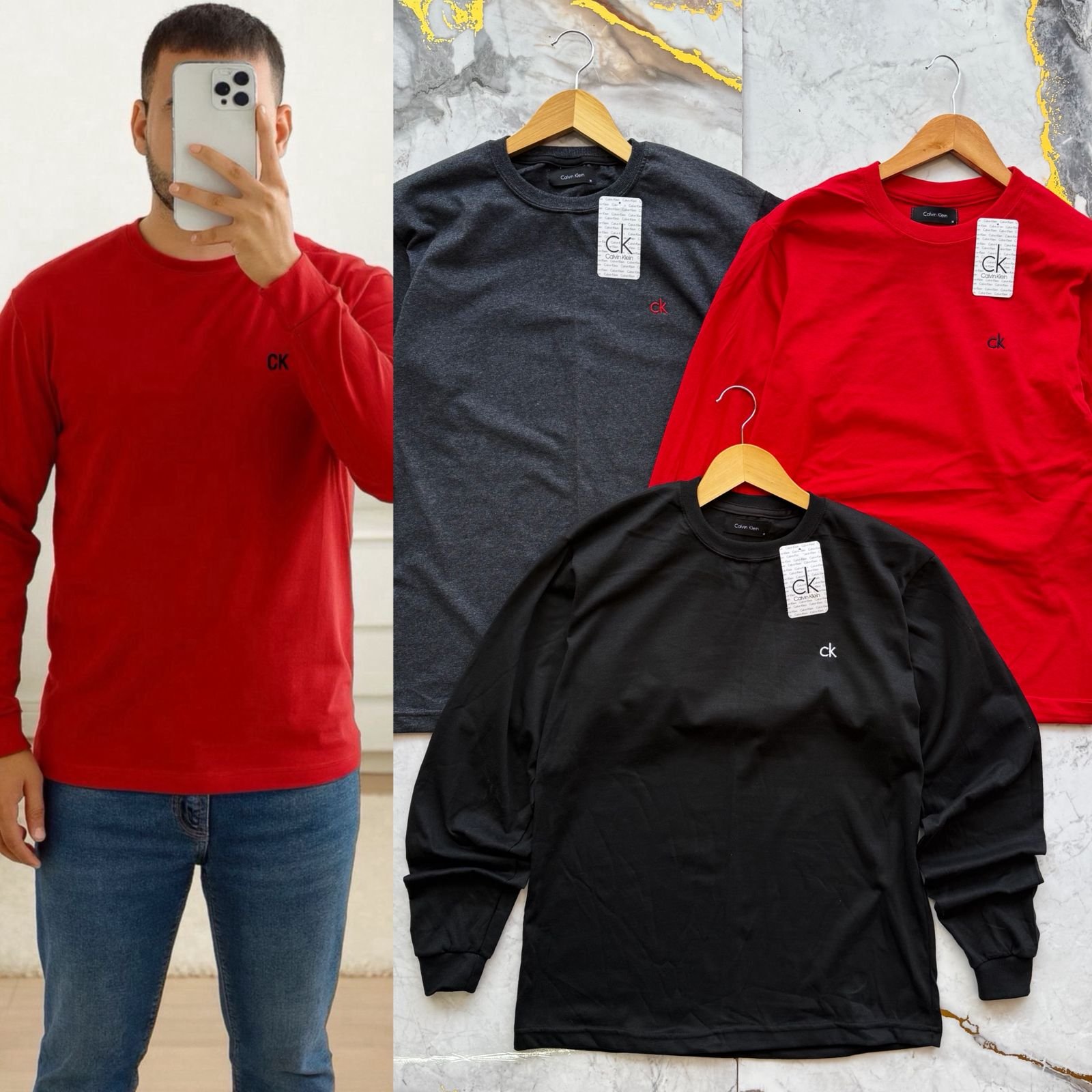 PLAYERA MANGA LARGA CK