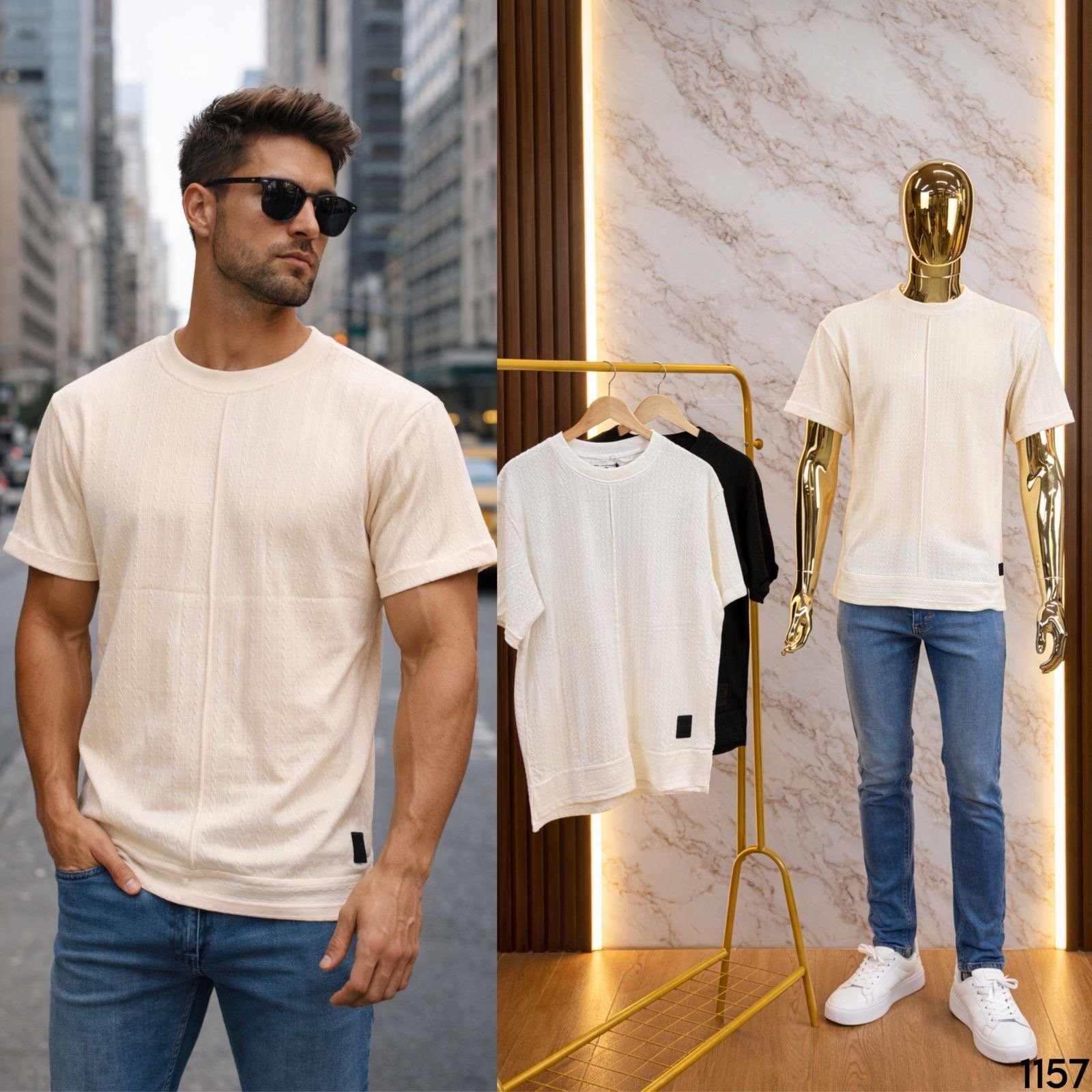 PLAYERA CABALLERO OVERSIZE LIGERA 1157