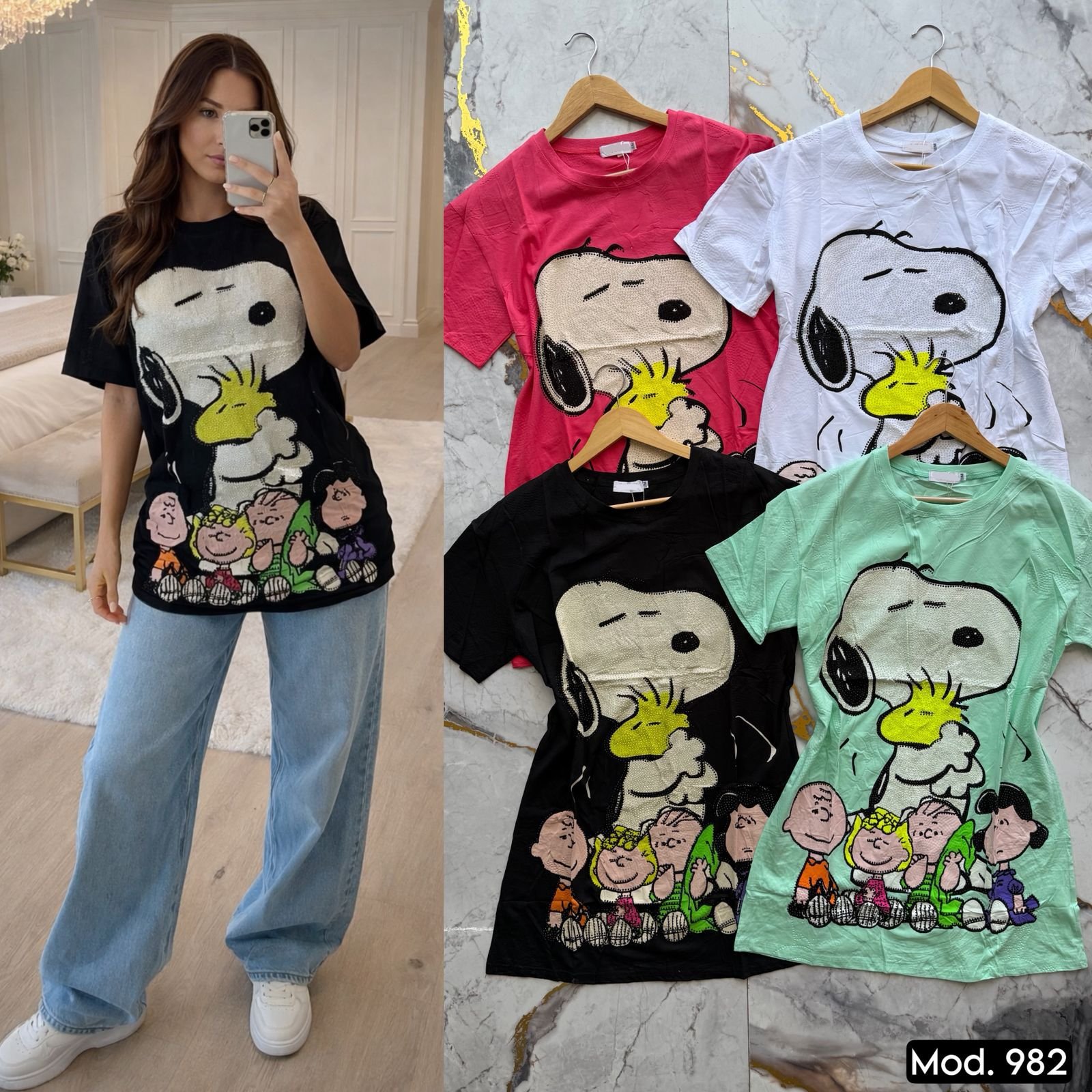PLAYERA OVERSIZE SNOOPY 3D