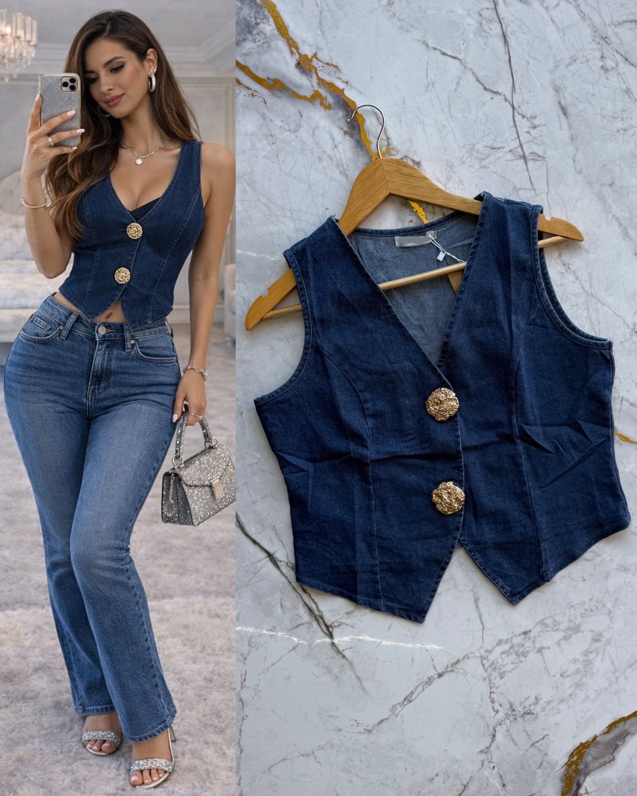 CHALECO MEZCLILLA/BOTONES - Image 2