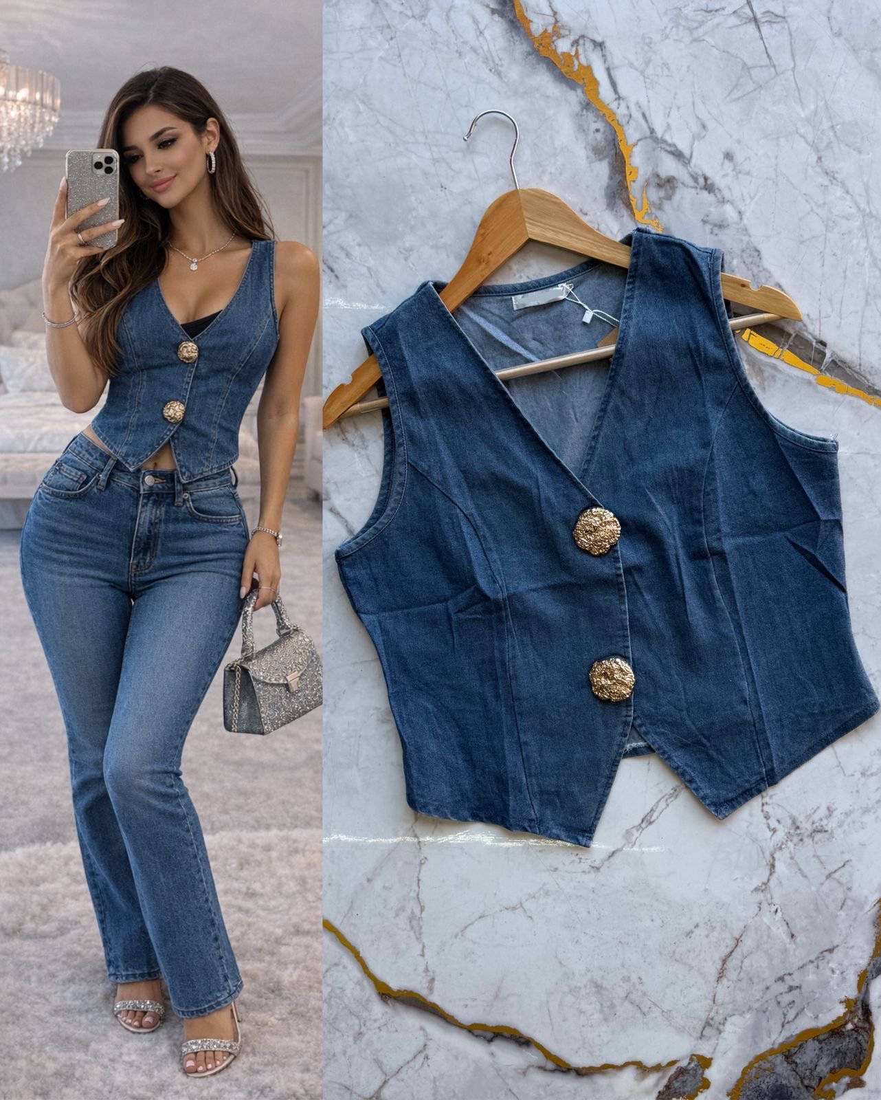 CHALECO MEZCLILLA/BOTONES - Image 3