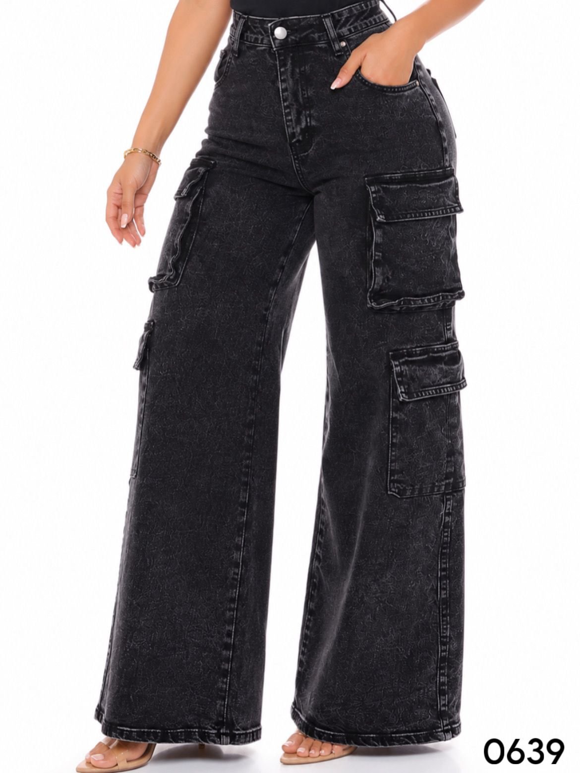 PANTALON CARGO GRIS 0639 - Image 5
