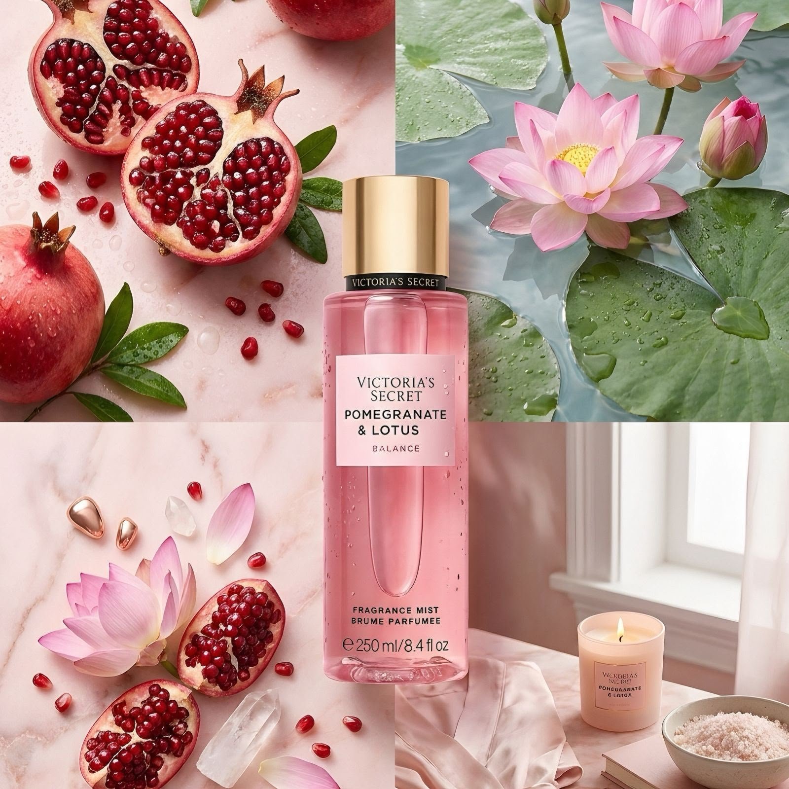 LOCION VS POMEGRATE AND LOTUS BALANCE