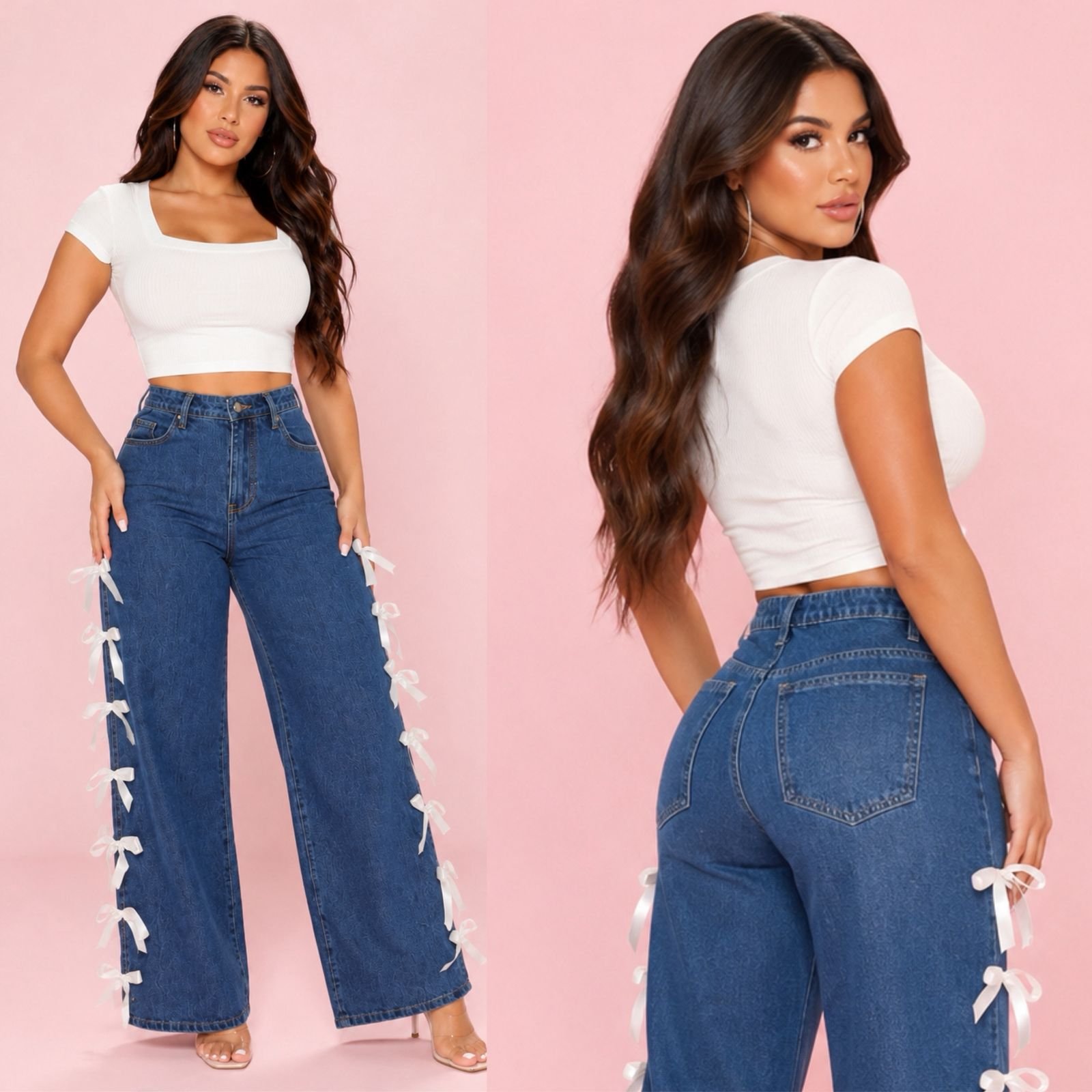 PANTALON CORTE WIDE LEG MOÑOS - Image 2