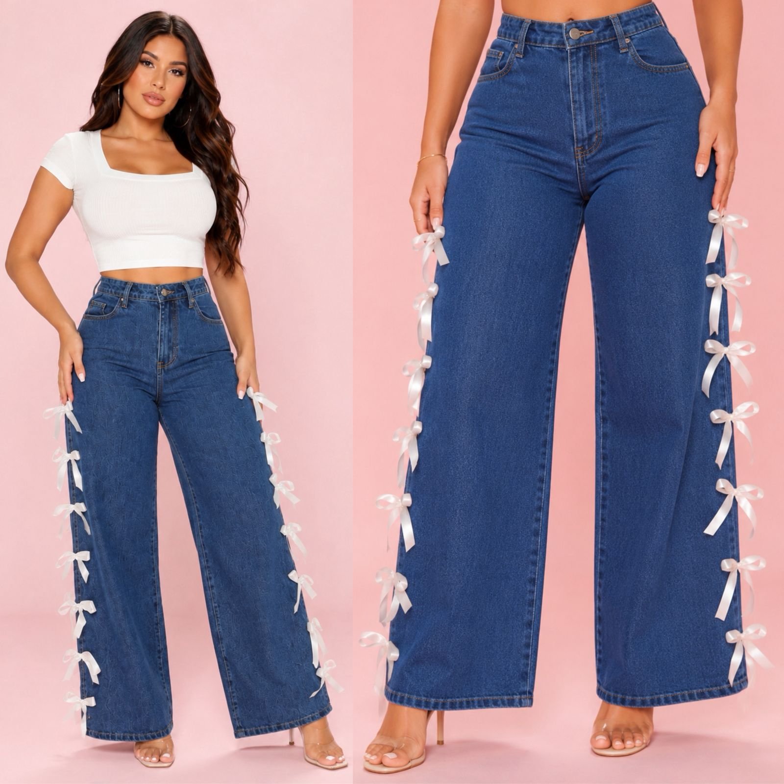 PANTALON CORTE WIDE LEG MOÑOS - Image 3