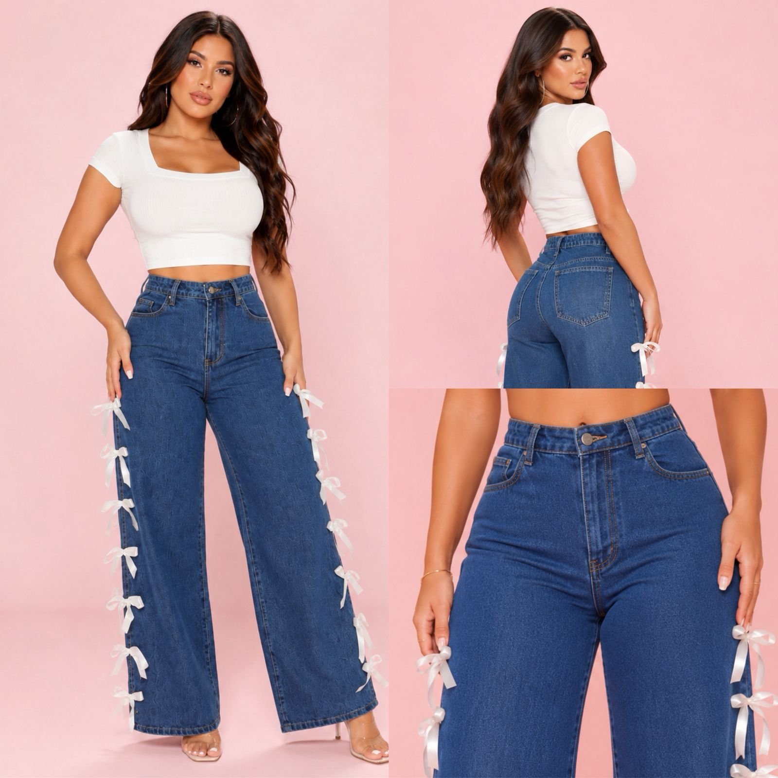 PANTALON CORTE WIDE LEG MOÑOS - Image 4