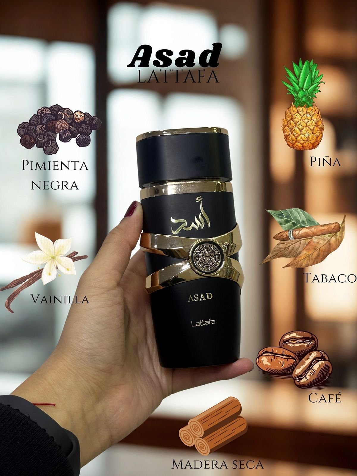 PERFUME ARABE CABALLERO LATTAFA NEGRO - Image 5