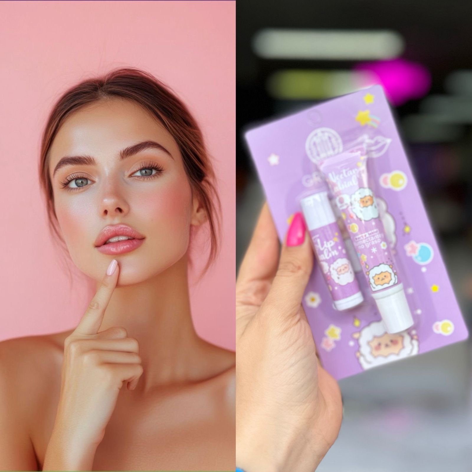 DUO LABIAL BALSAMO+MORADO ROSA CAJA CON 24 PIEZAS