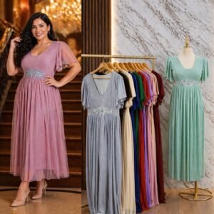 VESTIDO DE FIESTA GLITTER CURVY PLUS