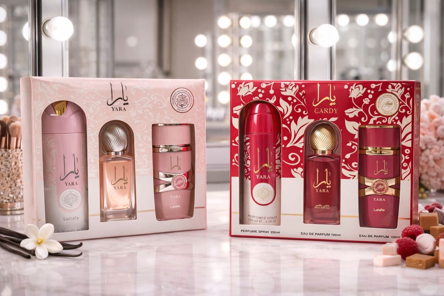 SET PERFUME ARABE YARA LATAFA 3 PIEZAS