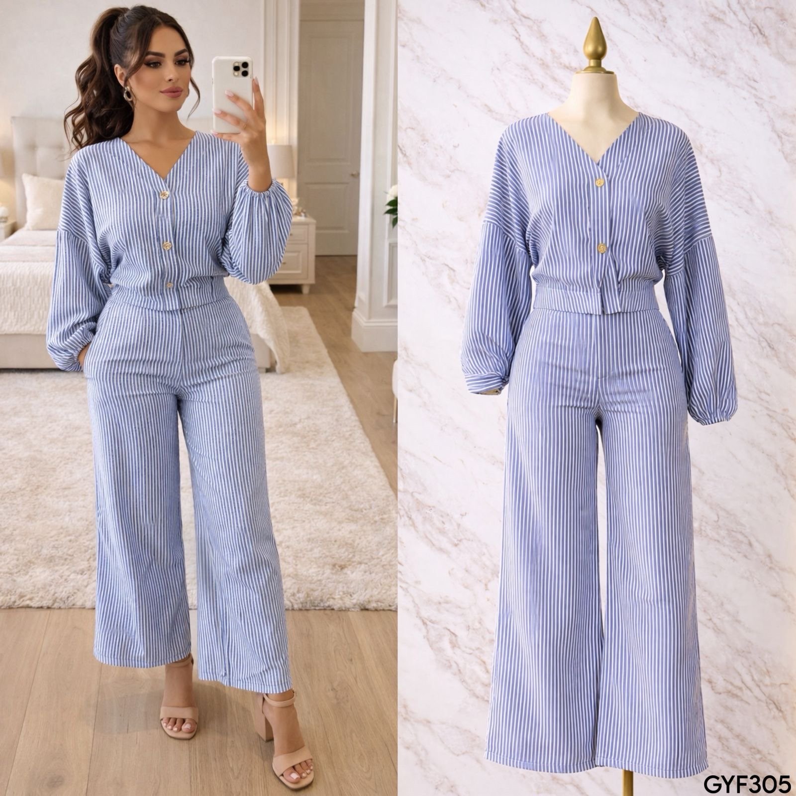 SET/CONJUNTO RAYADO/BOTONES FTX 305 - Image 5