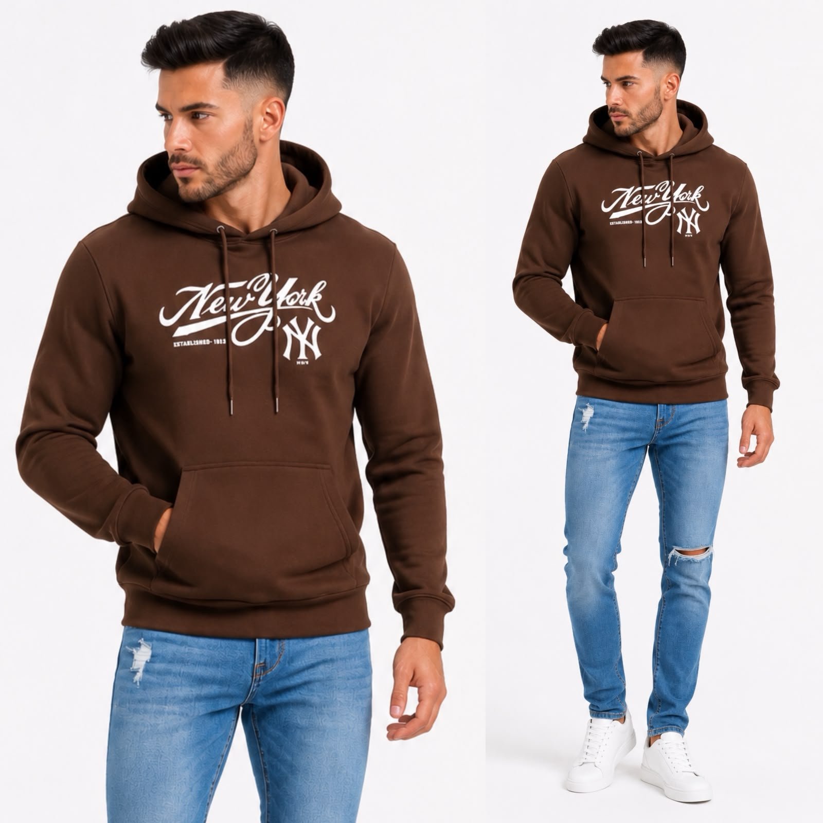 SUDADERA UNISEX NY LETTERS - Image 2