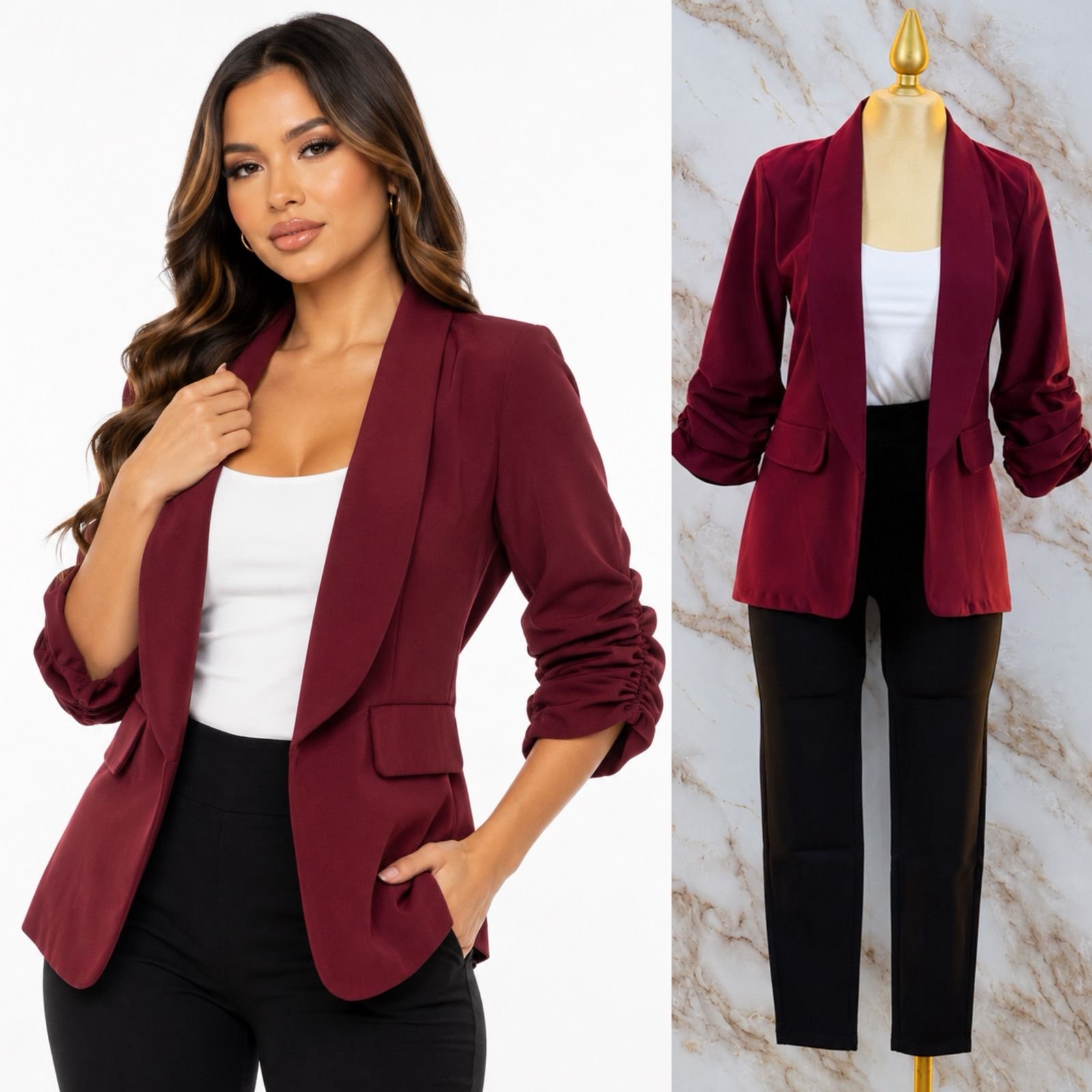 BLAZER/SACO MANGA PLISADA - Image 3