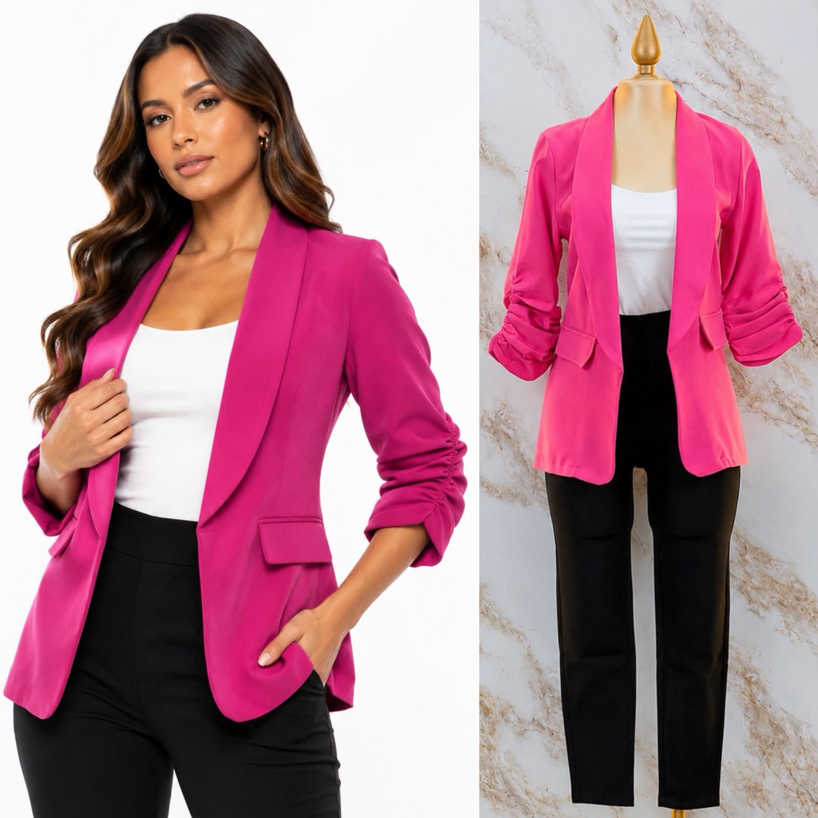 BLAZER/SACO MANGA PLISADA - Image 8