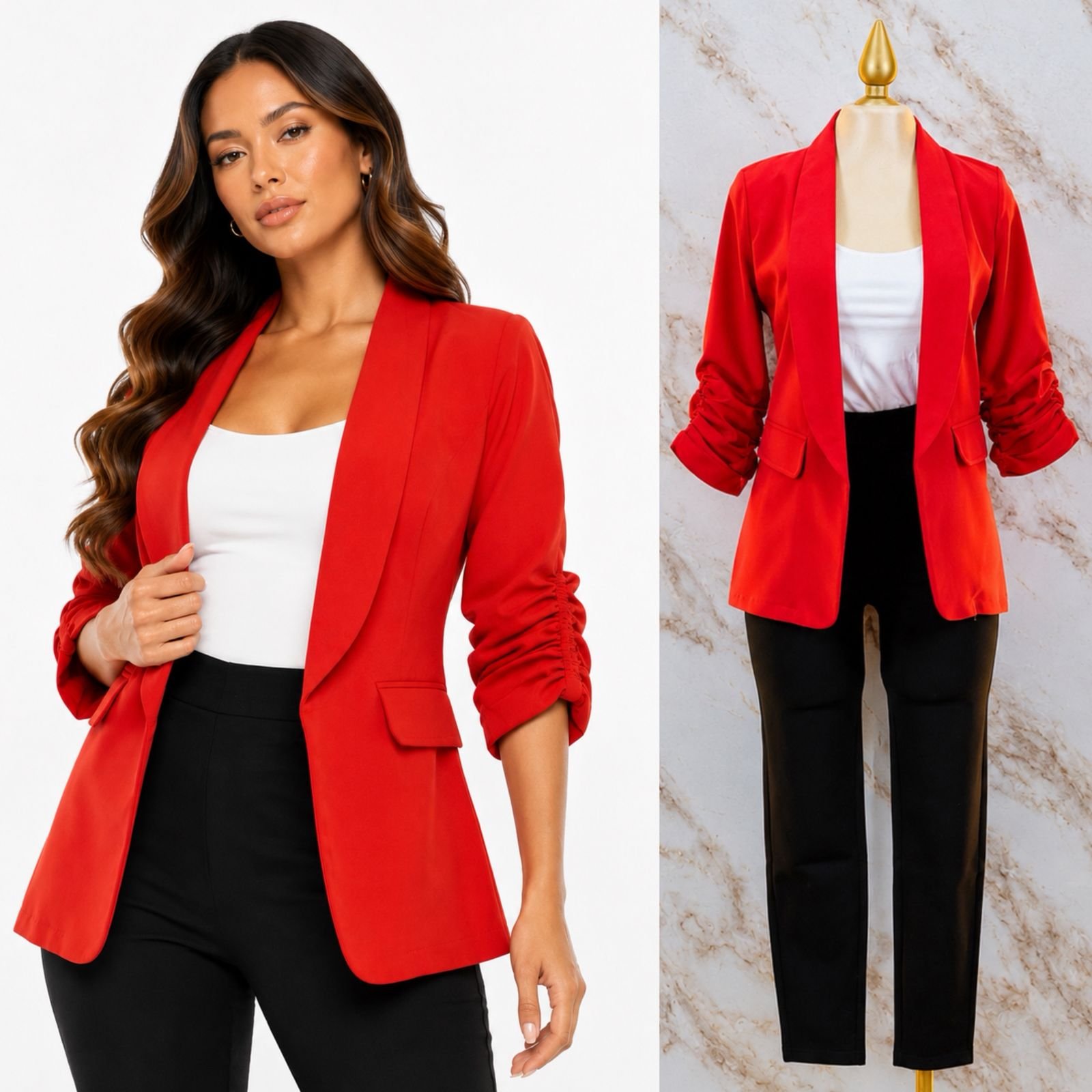BLAZER/SACO MANGA PLISADA - Image 9