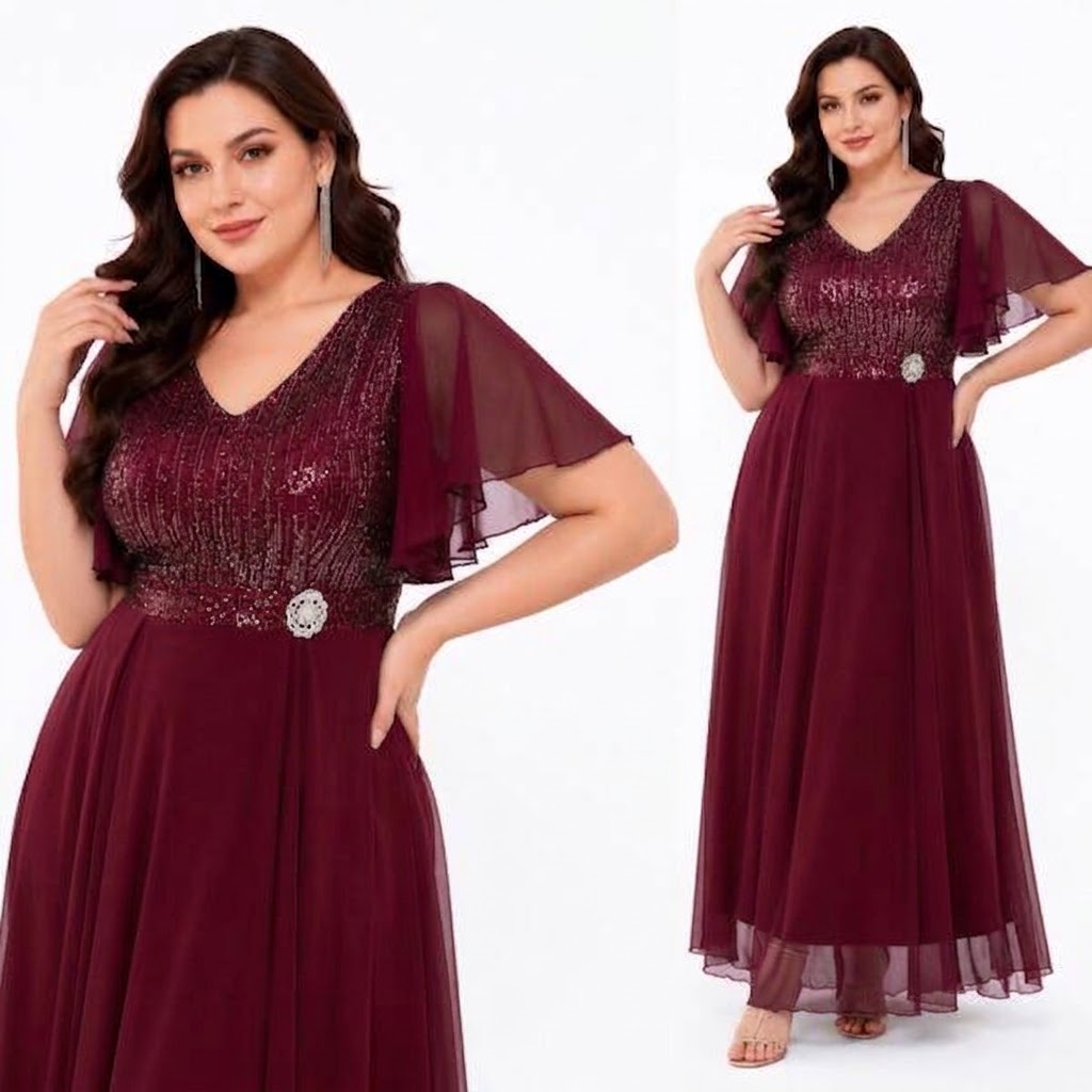 VESTIDO DE FIESTA CON BROCHE DE PEDRERIA MODERNO 2 - Imagen 7