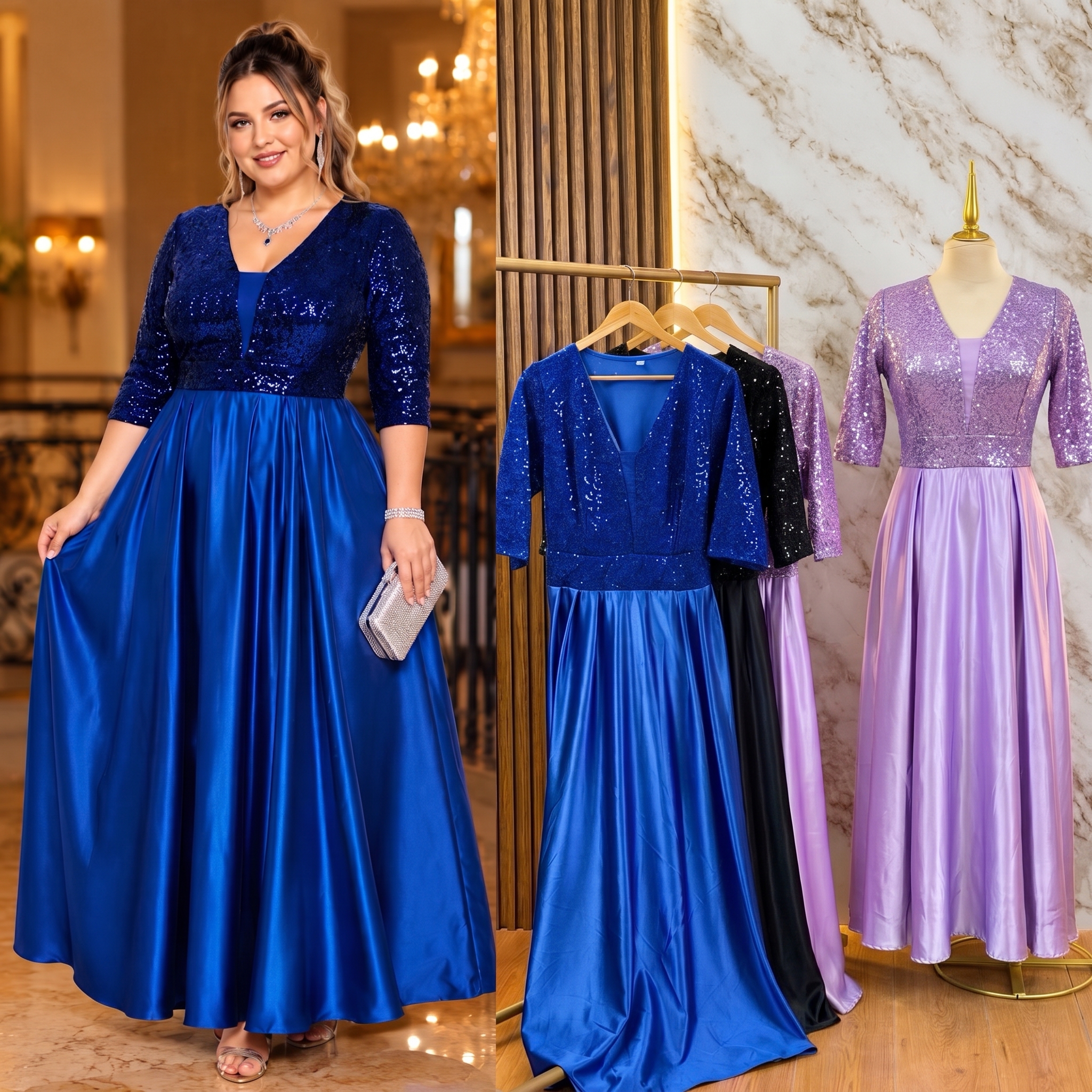 VESTIDO DE FIESTA CURVY LARGO