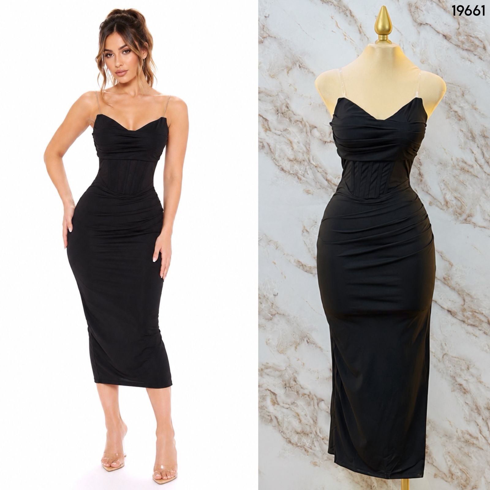 VESTIDO CON STRAPLESS 9661 - Image 2