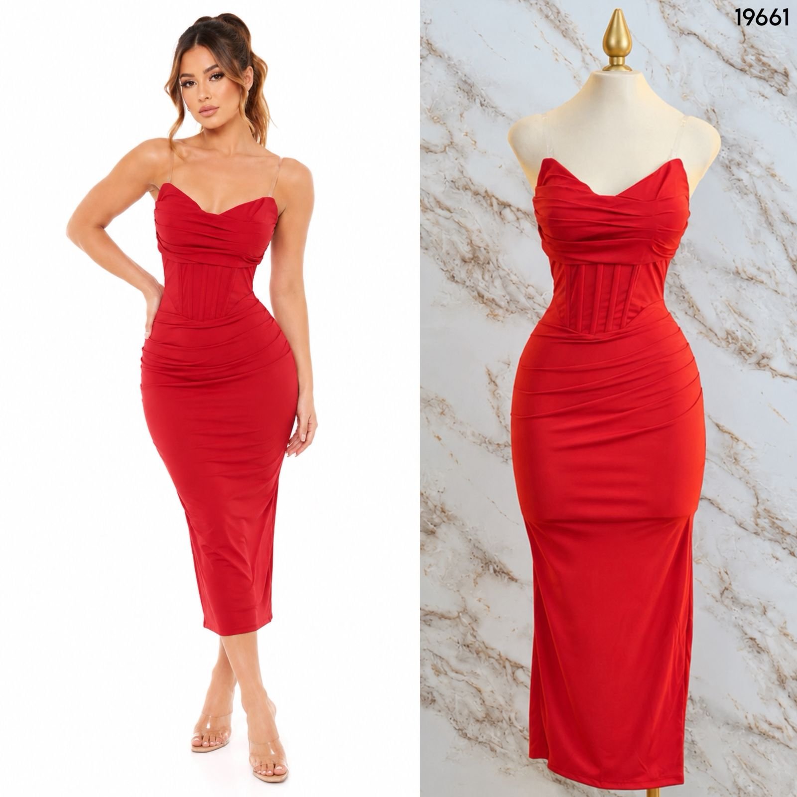 VESTIDO CON STRAPLESS 9661 - Image 3