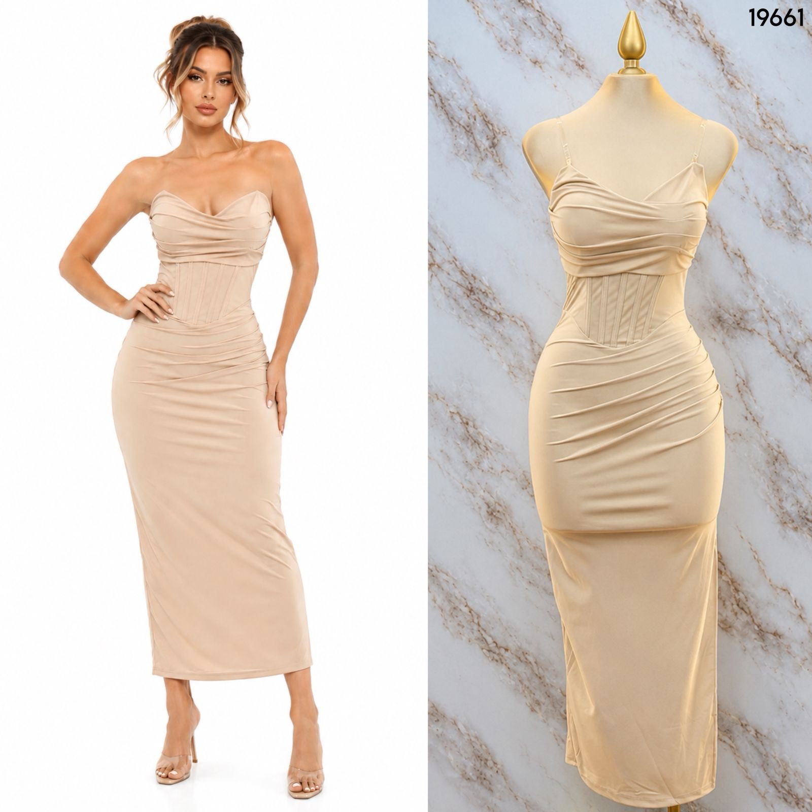 VESTIDO CON STRAPLESS 9661 - Image 4