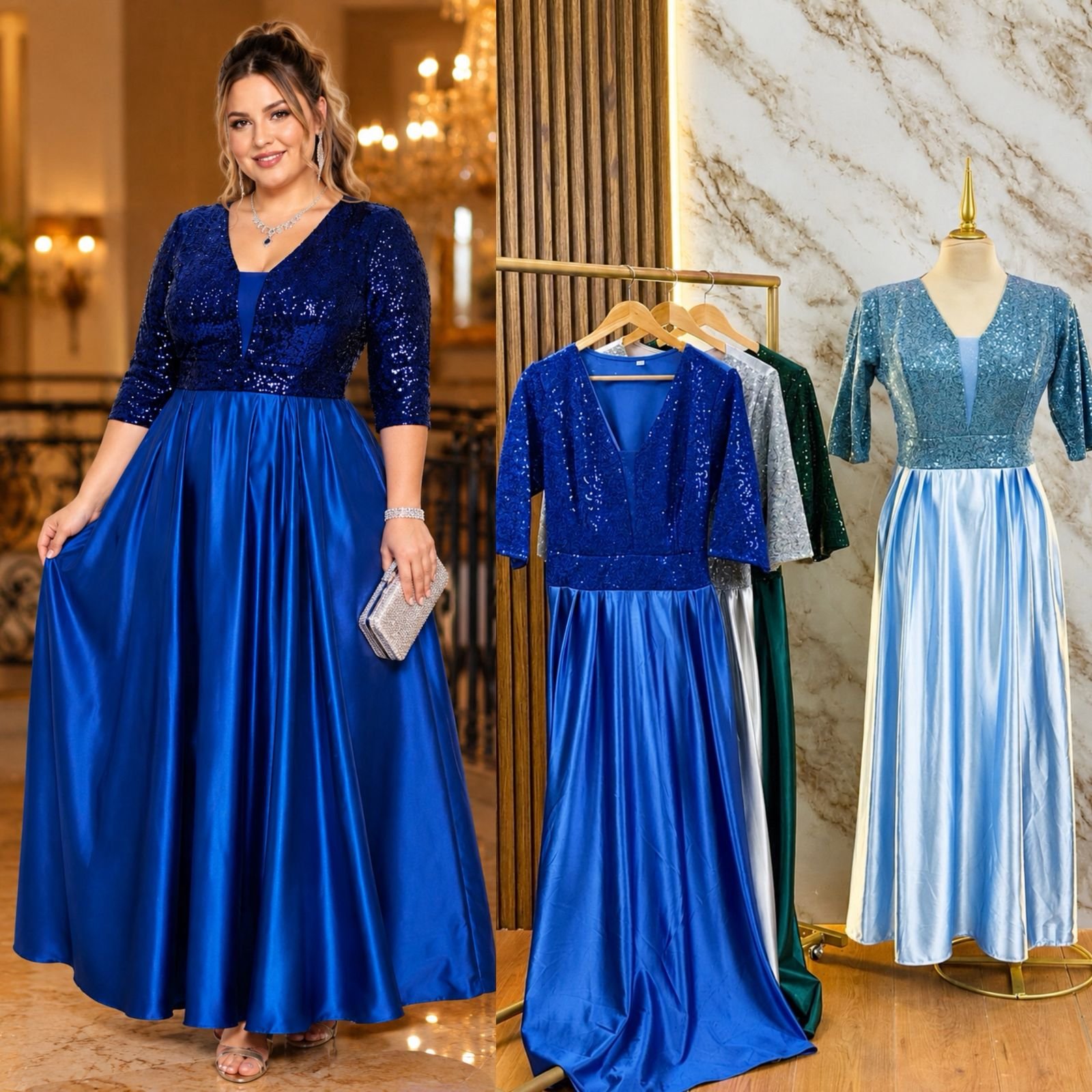 VESTIDO DE FIESTA CURVY LARGO