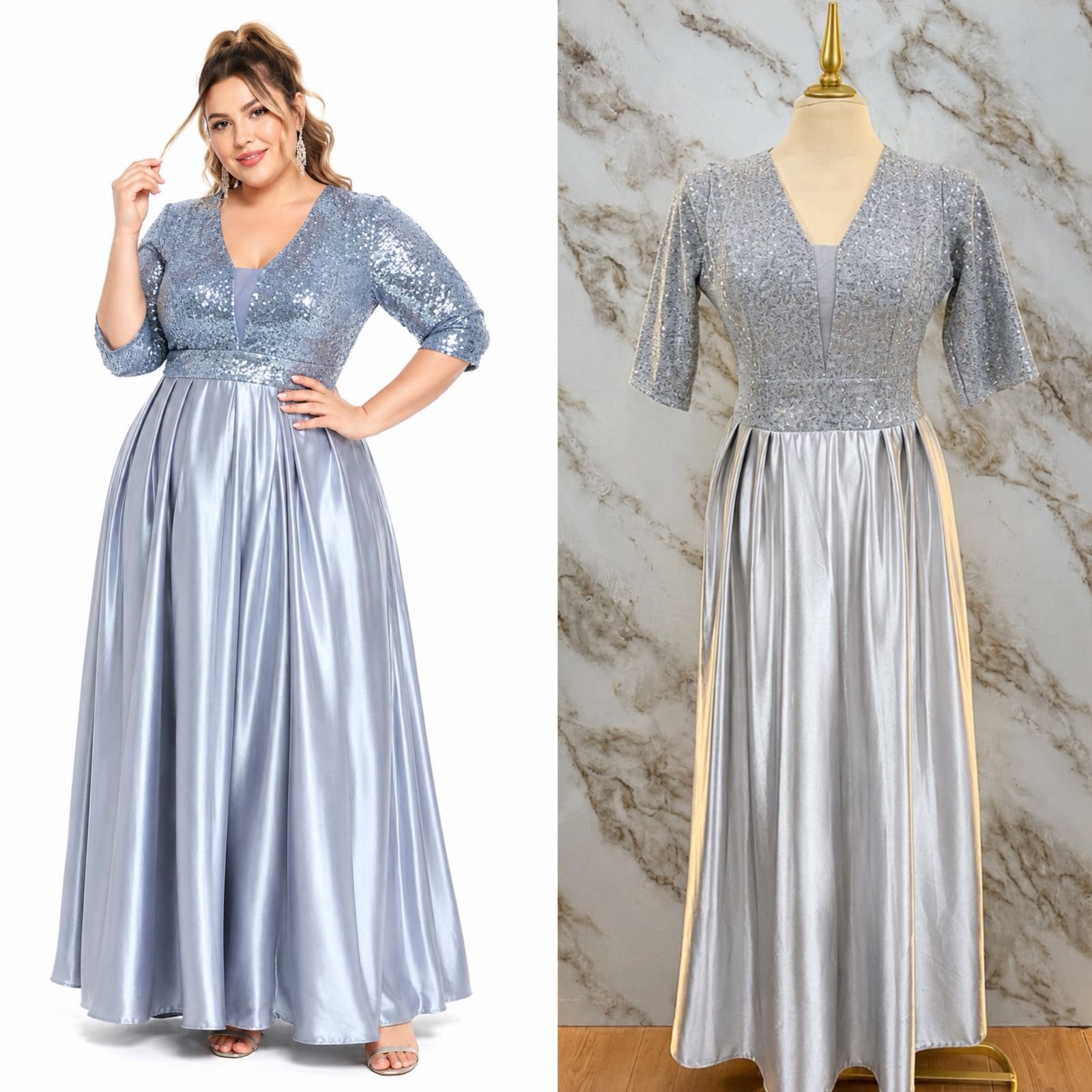 VESTIDO DE FIESTA CURVY LARGO - Image 4